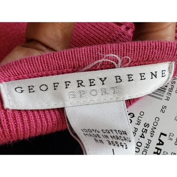 Geoffrey Beene Sweater Womens Size L Pink Casual 3/4 Sleeve Square Neck Pullover - Picture 2 of 13